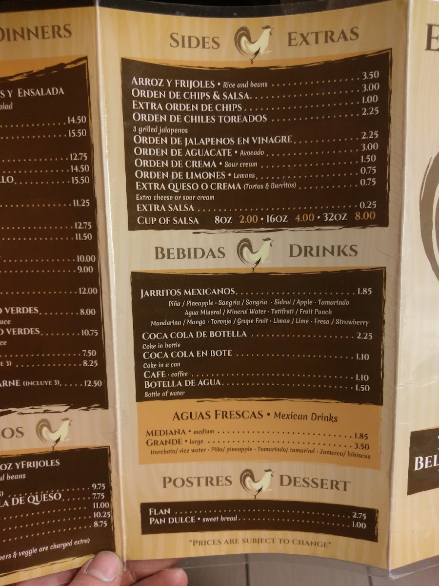El Gallo Bravo Menu - Image 5